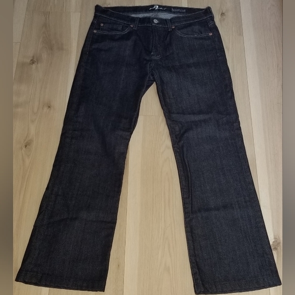 NWOT 7 For All Mankind Dark Navy Men's Bootcut Jeans - Picture 4 of 6